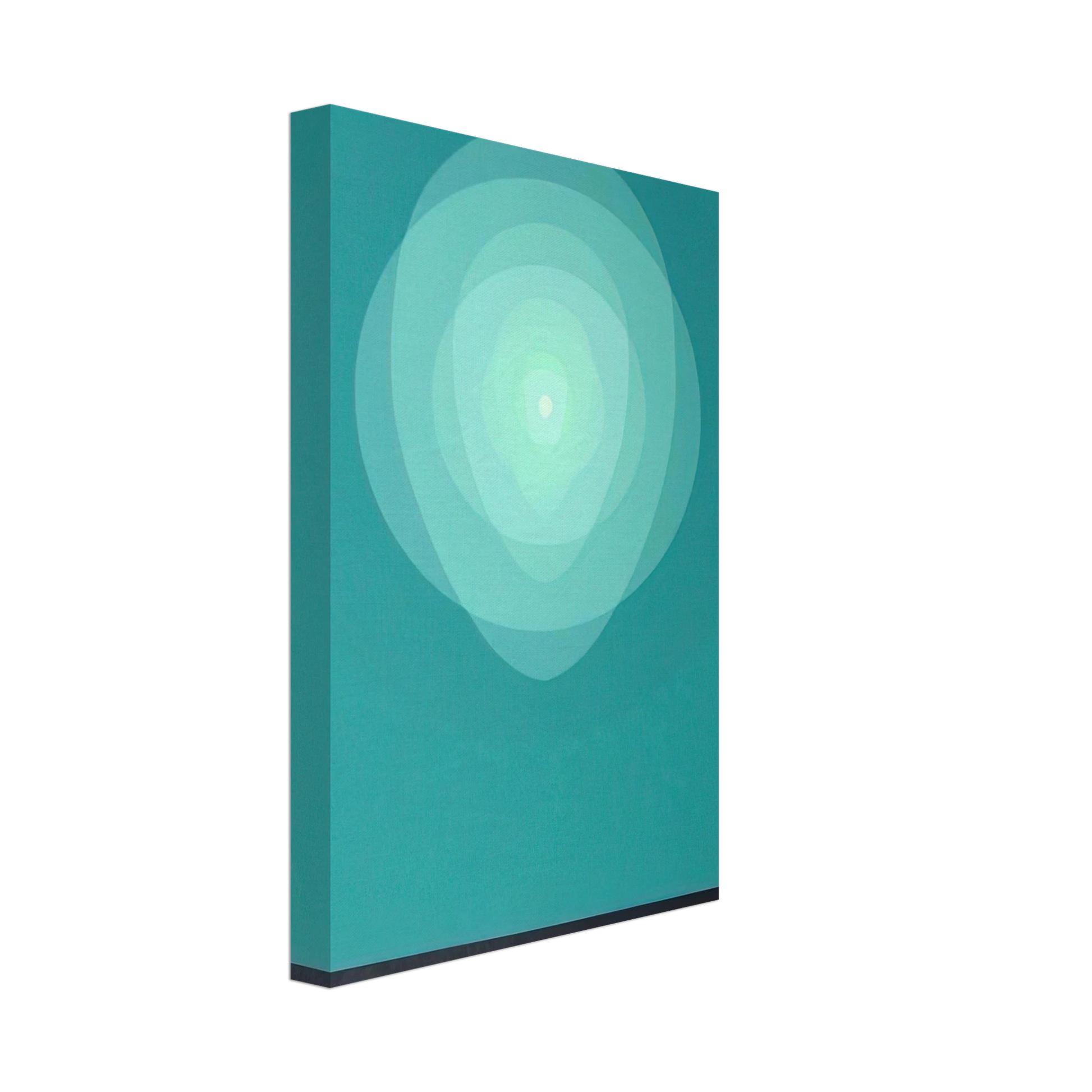 Clarence Holbrook Carter - Teal Mandala - 1969 Canvas - 70x100 cm / 28x40 inches-canvas