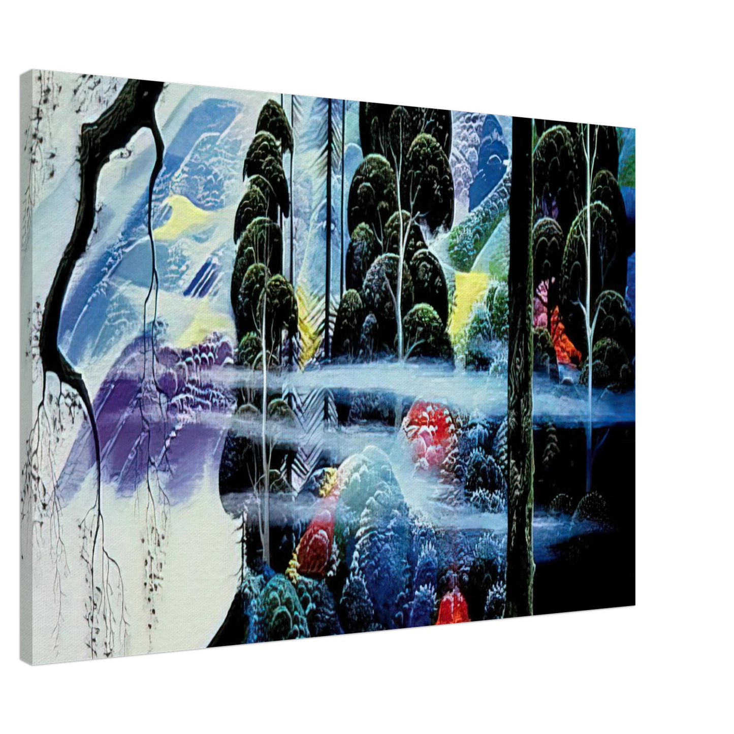 Eyvind Earle - Along the Coast Canvas - 20x30 cm / 8x12 inches-canvas
