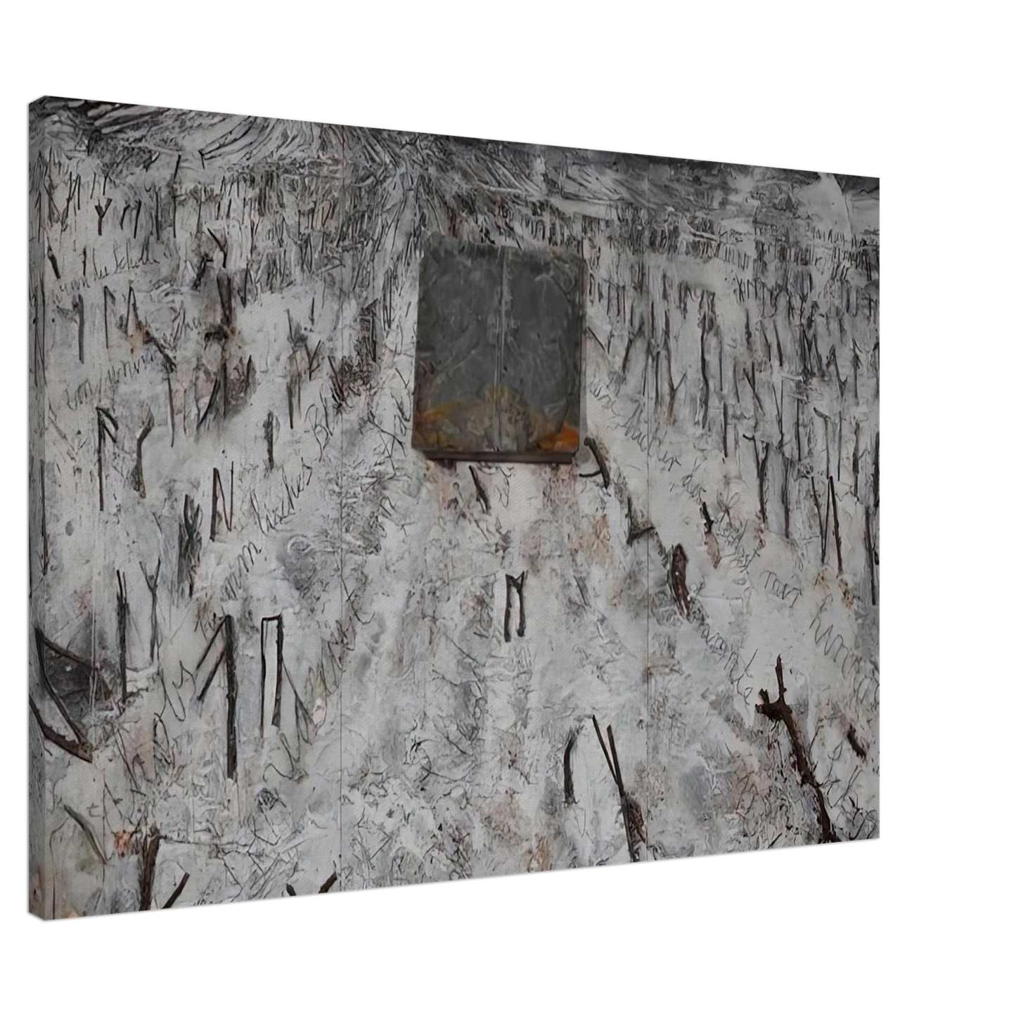 Anselm Kiefer - BLACK FLAKES 2006 Canvas - 20x30 cm / 8x12 inches-canvas