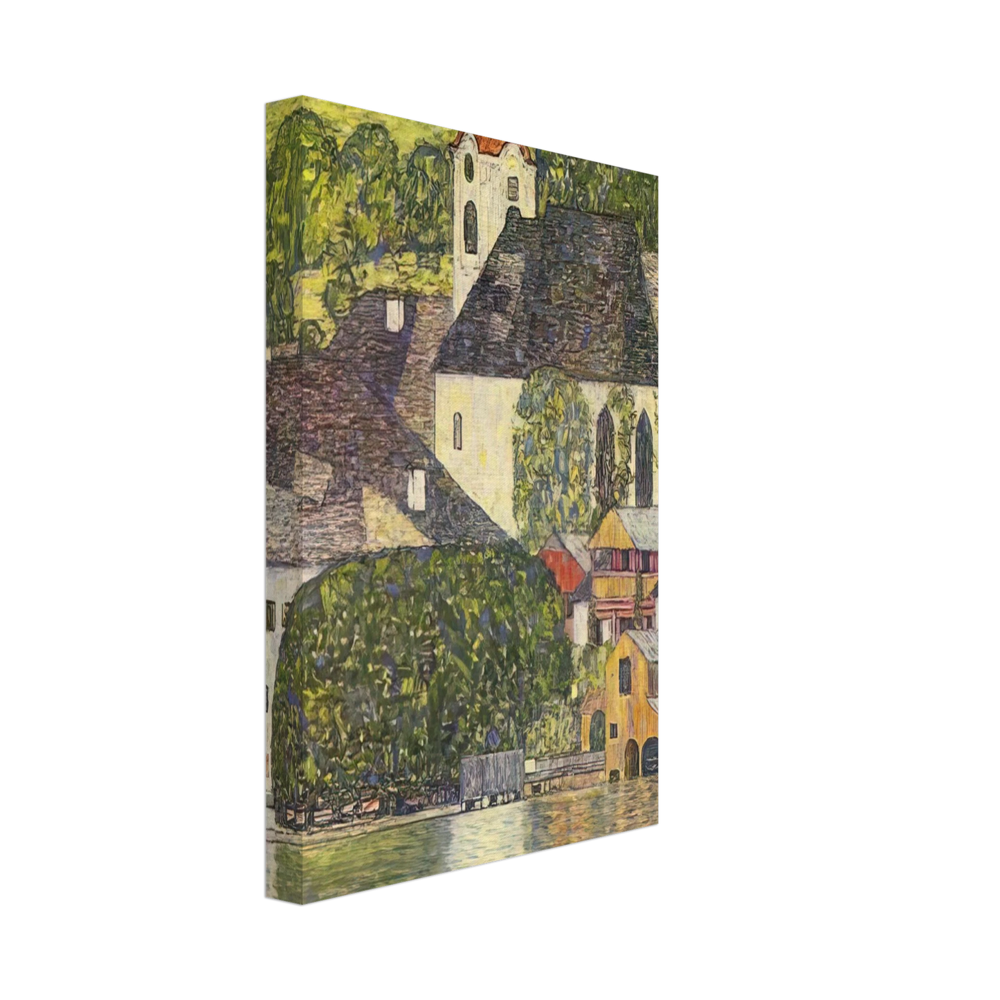 Gustav Klimt - CHRUCH IN UNTERACH ON THE ATTERSEE Canvas - 70x100 cm / 28x40 inches-canvas