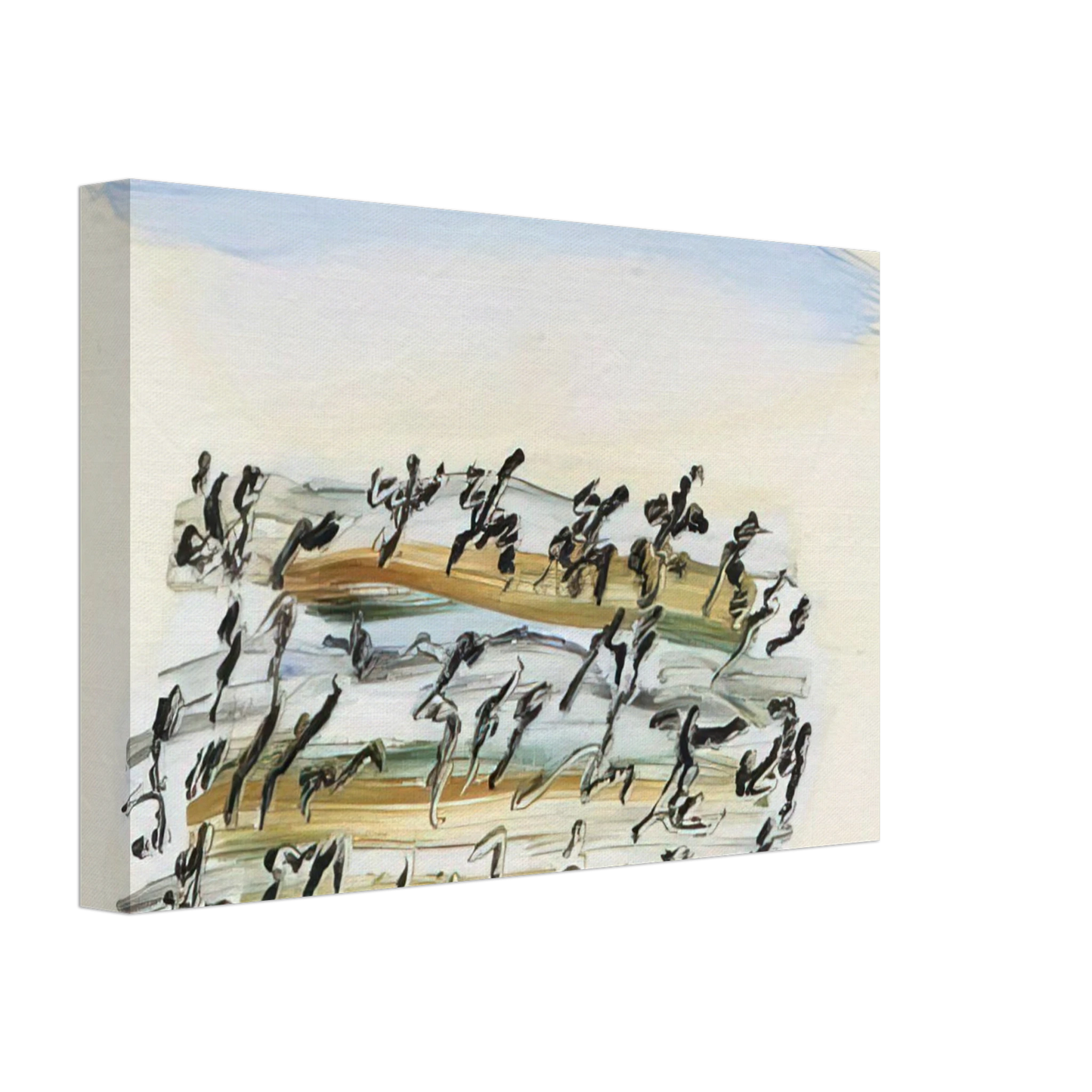 Henri Michaux - UNTITLED 4 Canvas - 40x60 cm / 16x24 inches-canvas
