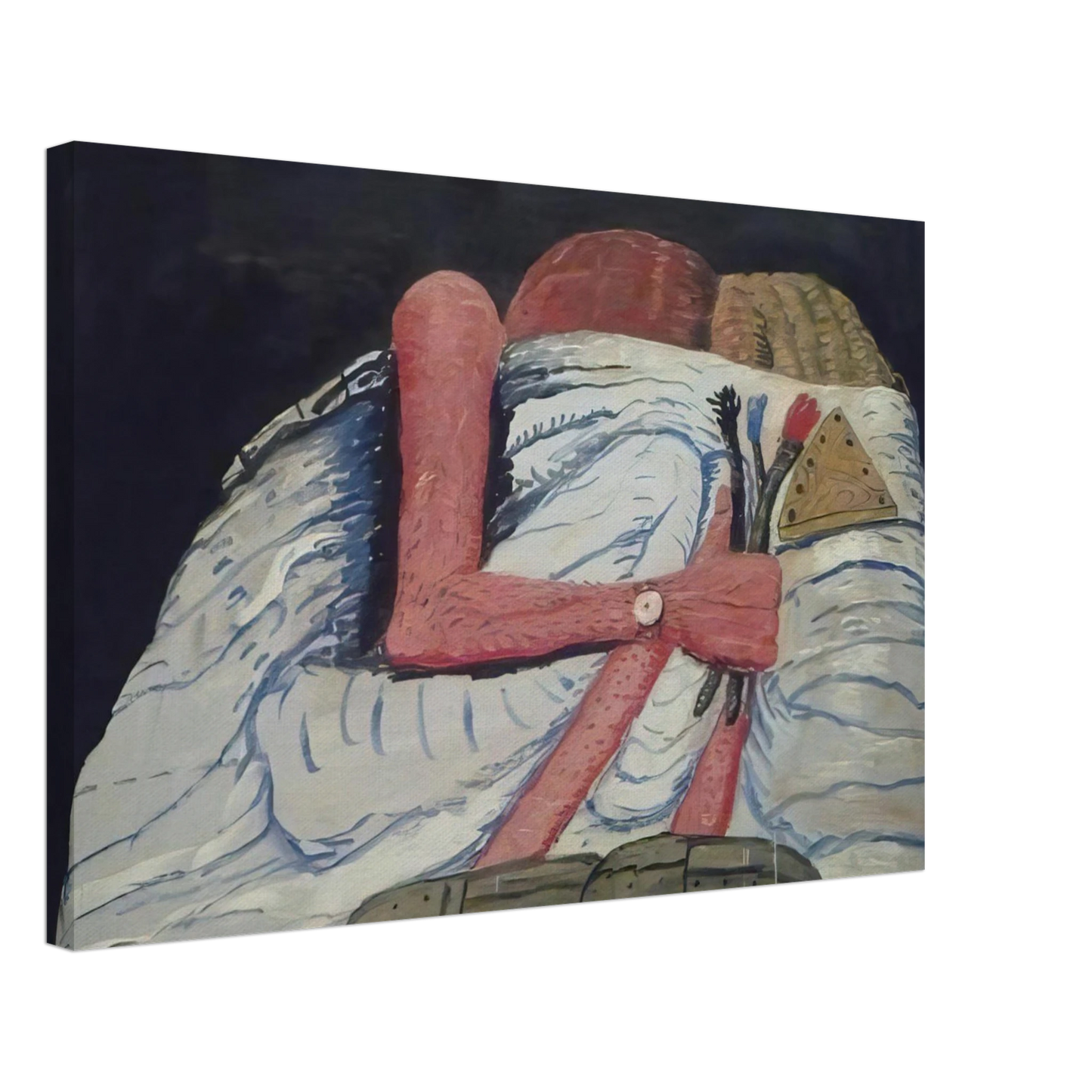 Philip Guston - COUPLE IN BED Canvas - 40x60 cm / 16x24 inches-canvas