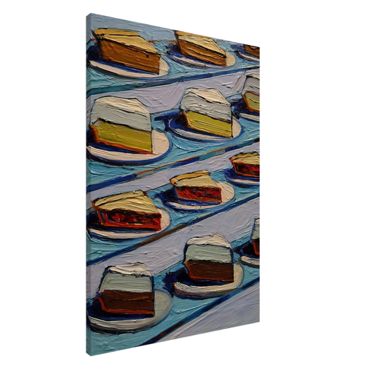 Wayne Thiebaud - Refrigerator Pies - 1962 Canvas - 20x30 cm / 8x12 inches-canvas