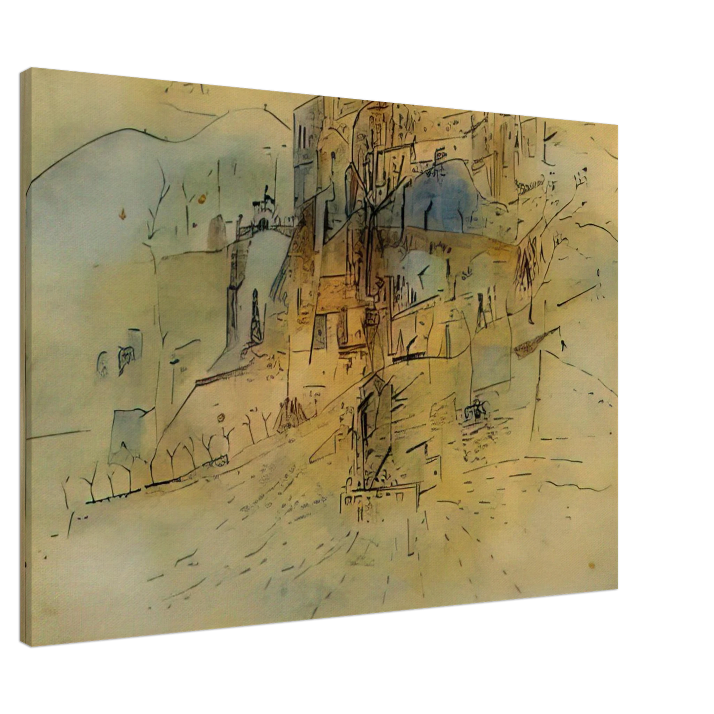 Wols - Cite - 1945 Canvas - 20x30 cm / 8x12 inches-canvas