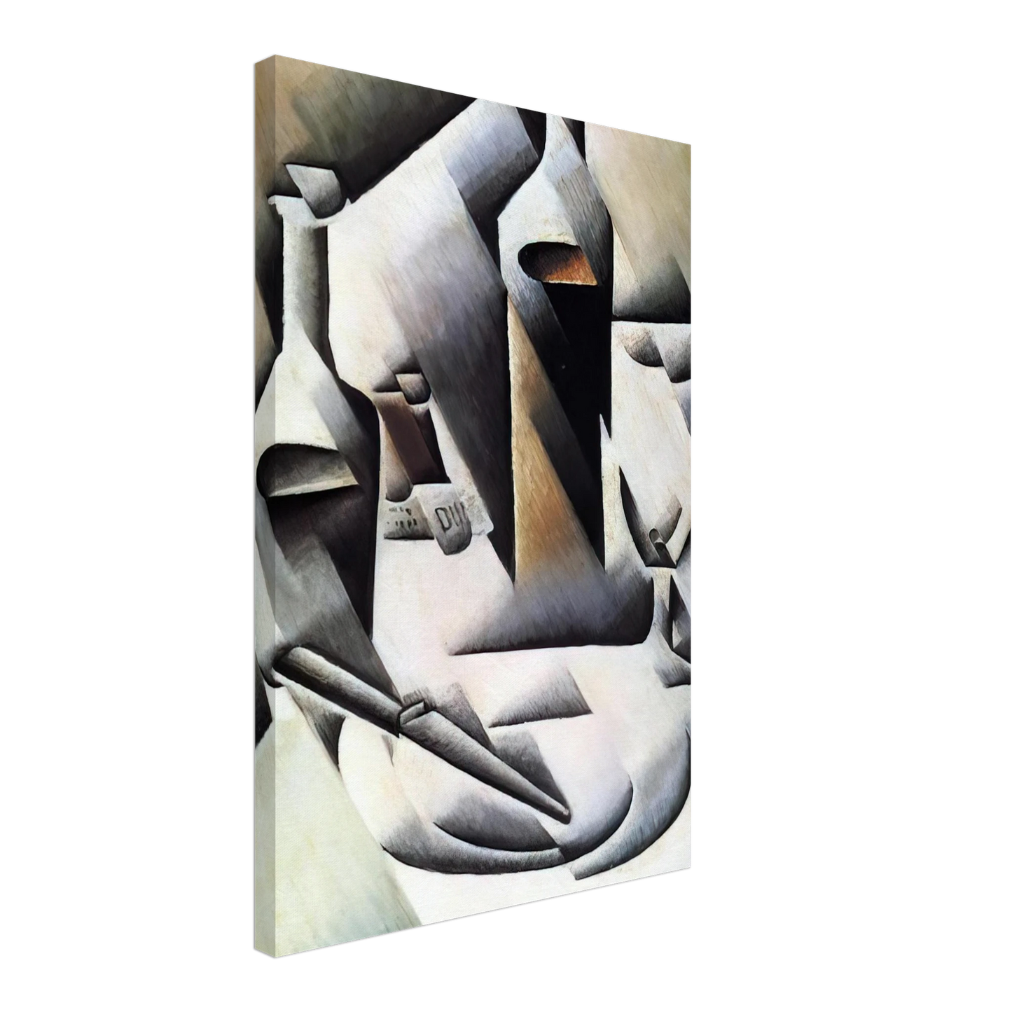 Juan Gris - BOTTLES AND KNIFE 1912 Canvas - 40x60 cm / 16x24 inches-canvas