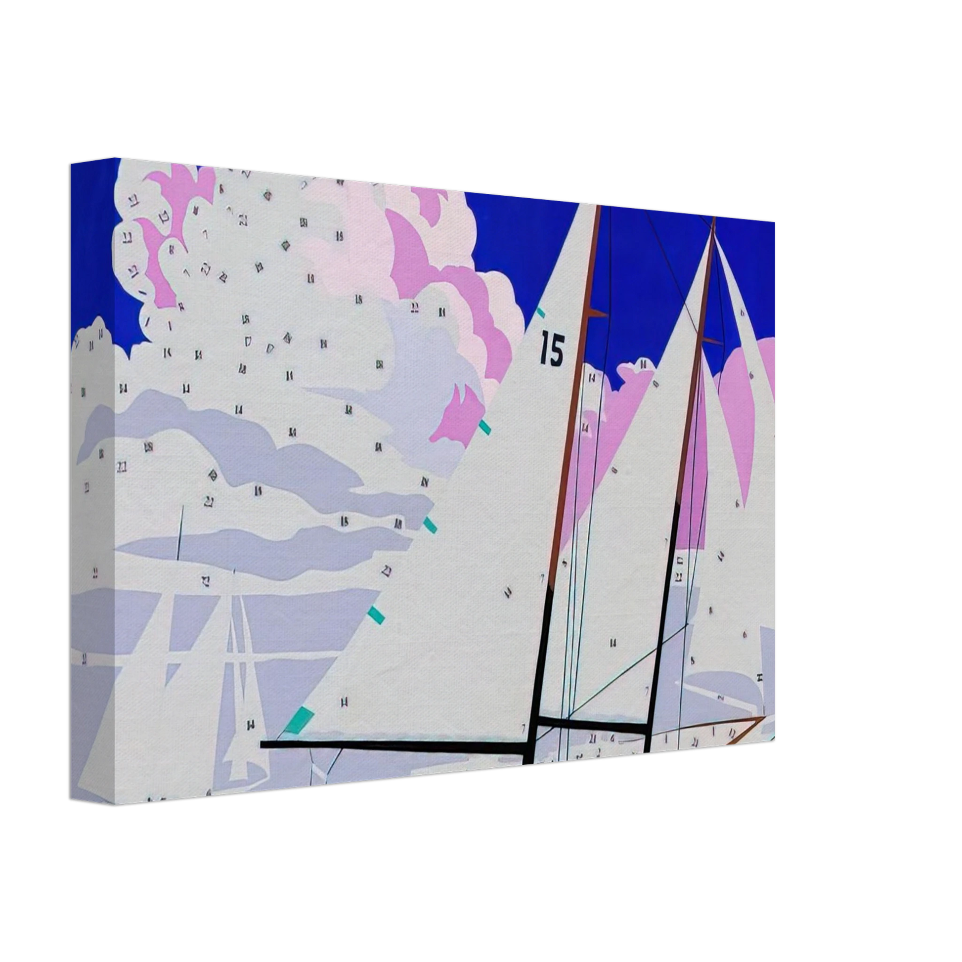 Andy Warhol - Do It Yourself  Sailboats  Canvas - 70x100 cm / 28x40 inches-canvas