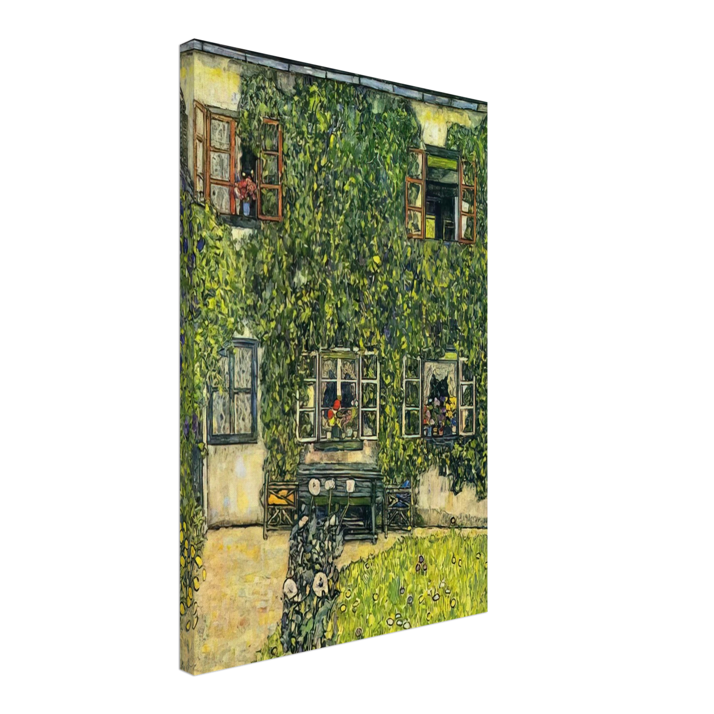 Gustav Klimt - THE HOUSE OF GUARDABOSCHI Canvas - 40x60 cm / 16x24 inches-canvas