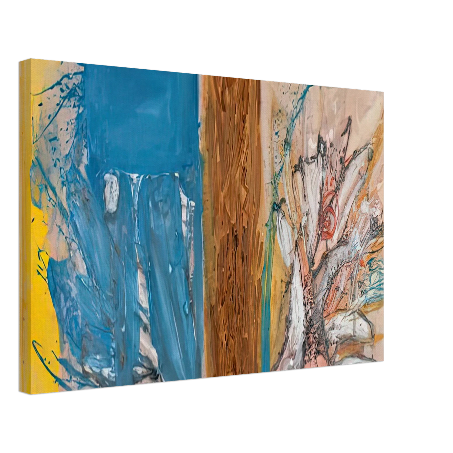 Helen Frankenthaler - The Facade, 1954- Canvas - 40x60 cm / 16x24 inches-canvas