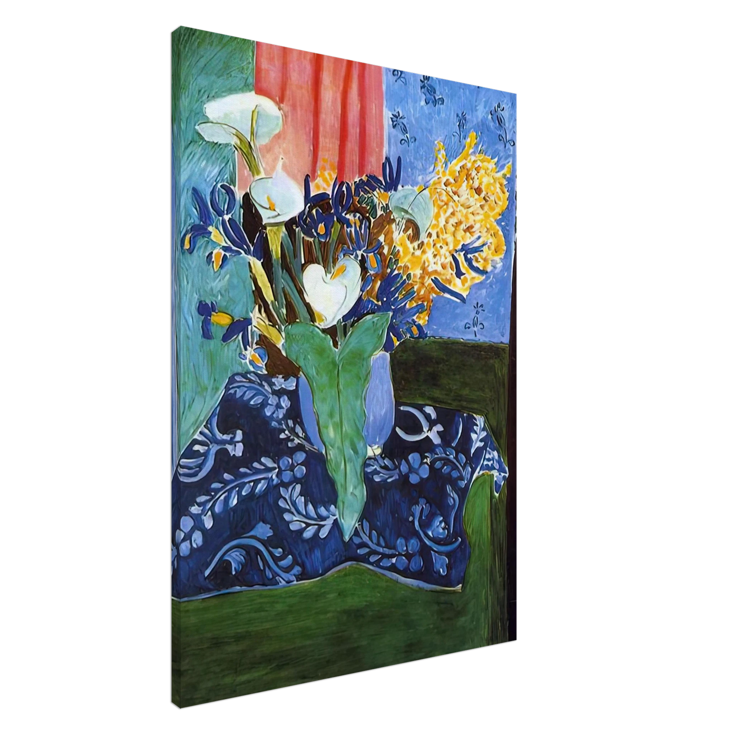 Henri Matisse - CALLA LILIES IRISES AND MIMOSAS 1913 Canvas - 20x30 cm / 8x12 inches-canvas