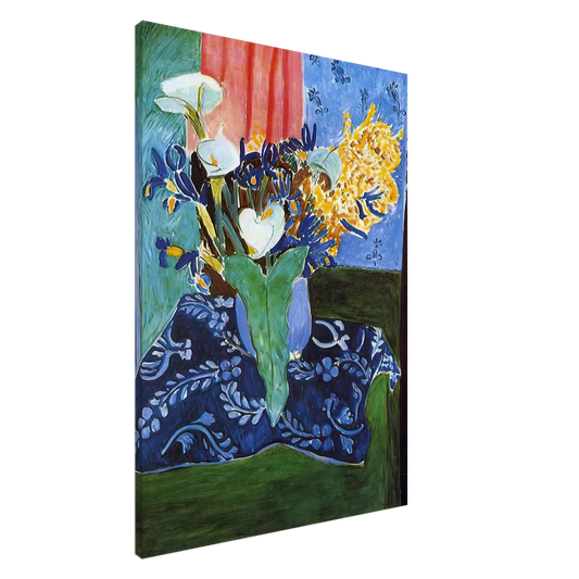 Henri Matisse - CALLA LILIES IRISES AND MIMOSAS 1913 Canvas - 20x30 cm / 8x12 inches-canvas