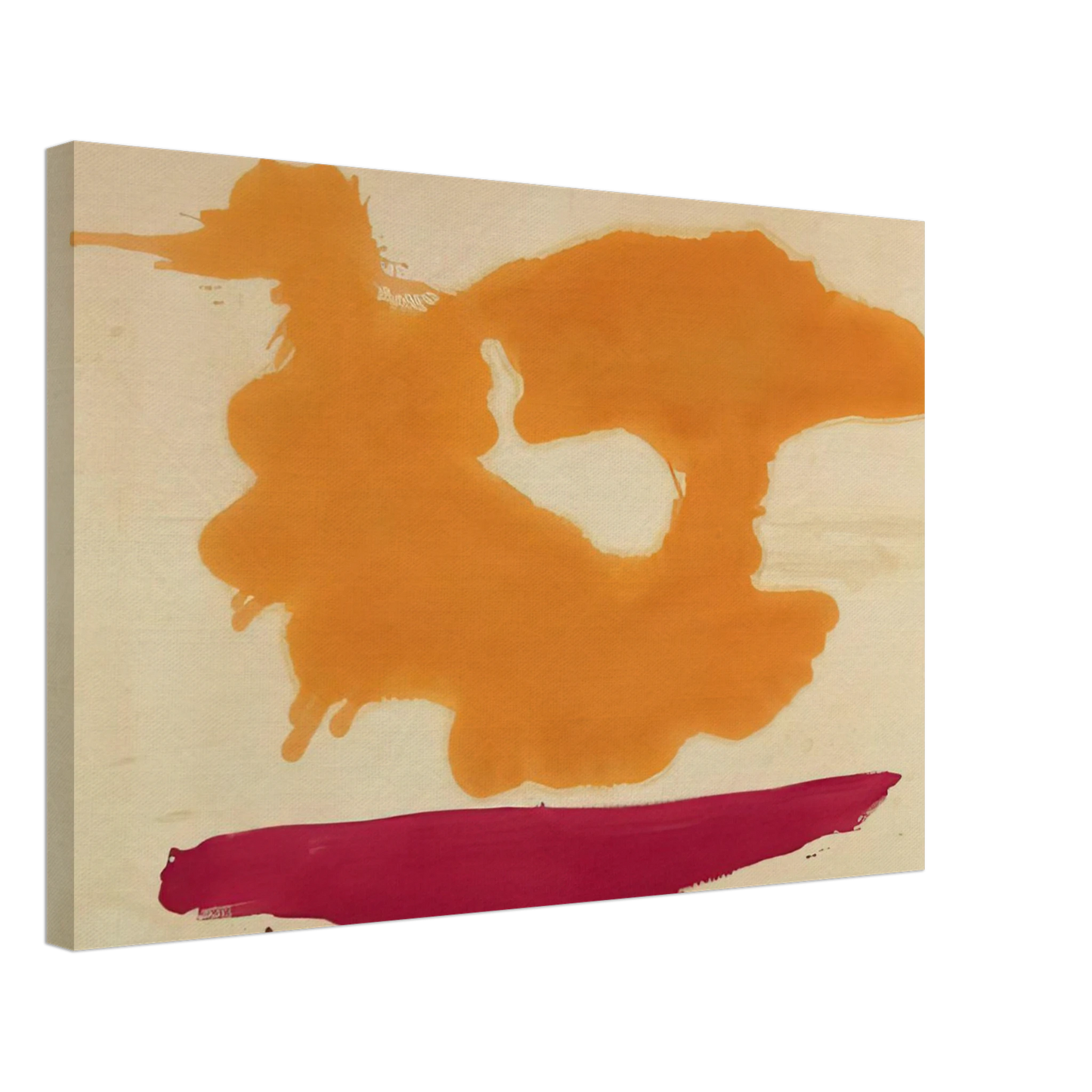 Helen Frankenthaler - Only Orange - 1963 Canvas - 40x60 cm / 16x24 inches-canvas