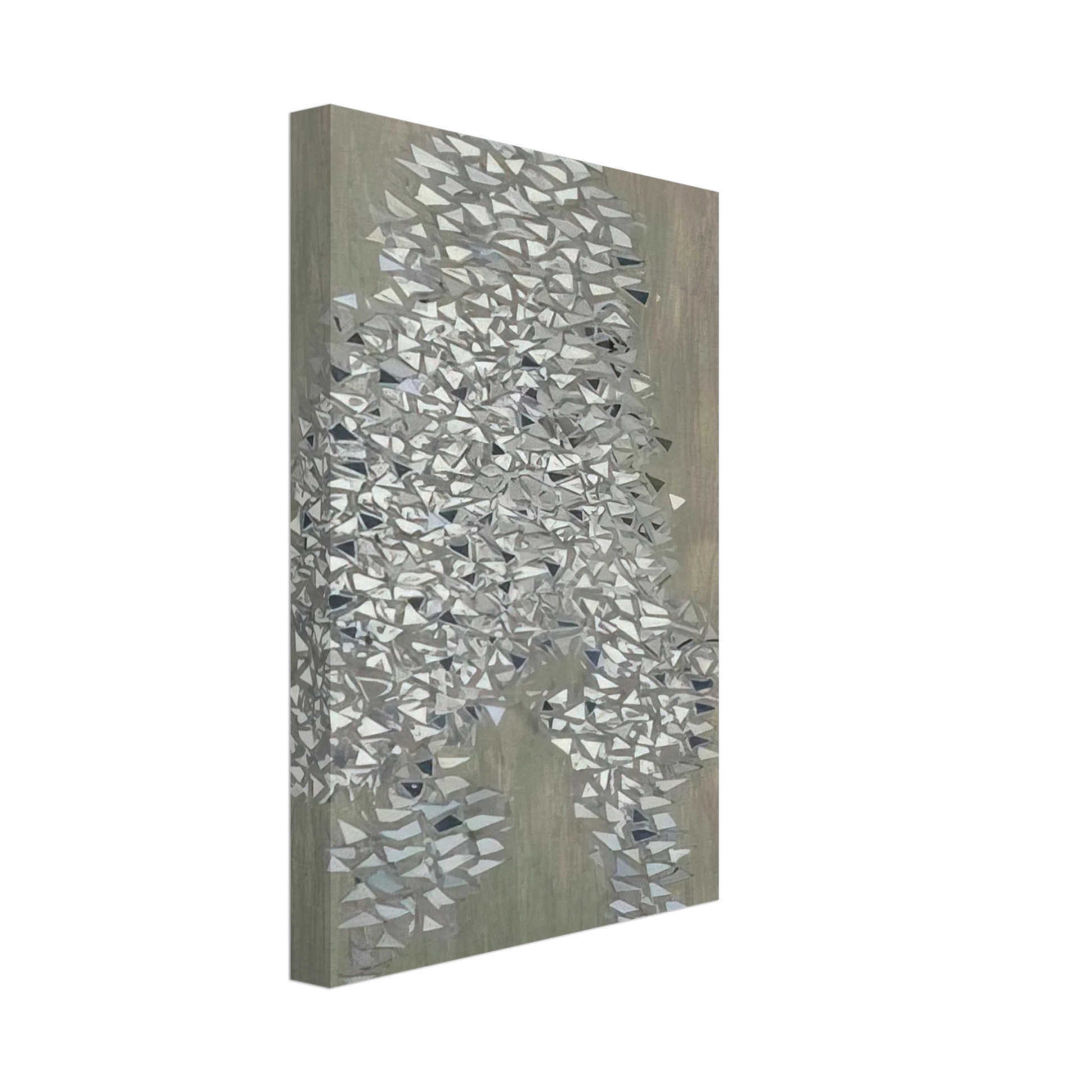 Robert Goodnough - Vertical Gray - 1985 Canvas - 70x100 cm / 28x40 inches-canvas