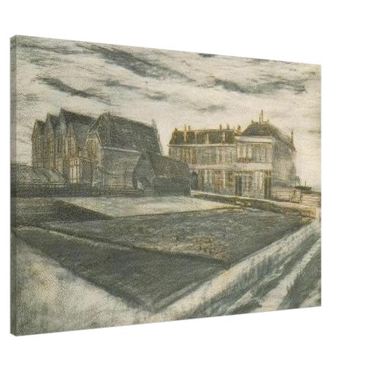 Vincent van Gogh - The Houses on Schenkweg where Van Gogh Lived Canvas - 20x30 cm / 8x12 inches-canvas