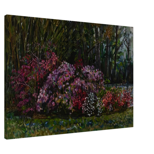 Ivan Albright - ALICIA S AZALEAS ON ST MARY S RIVER Canvas - 20x30 cm / 8x12 inches-canvas