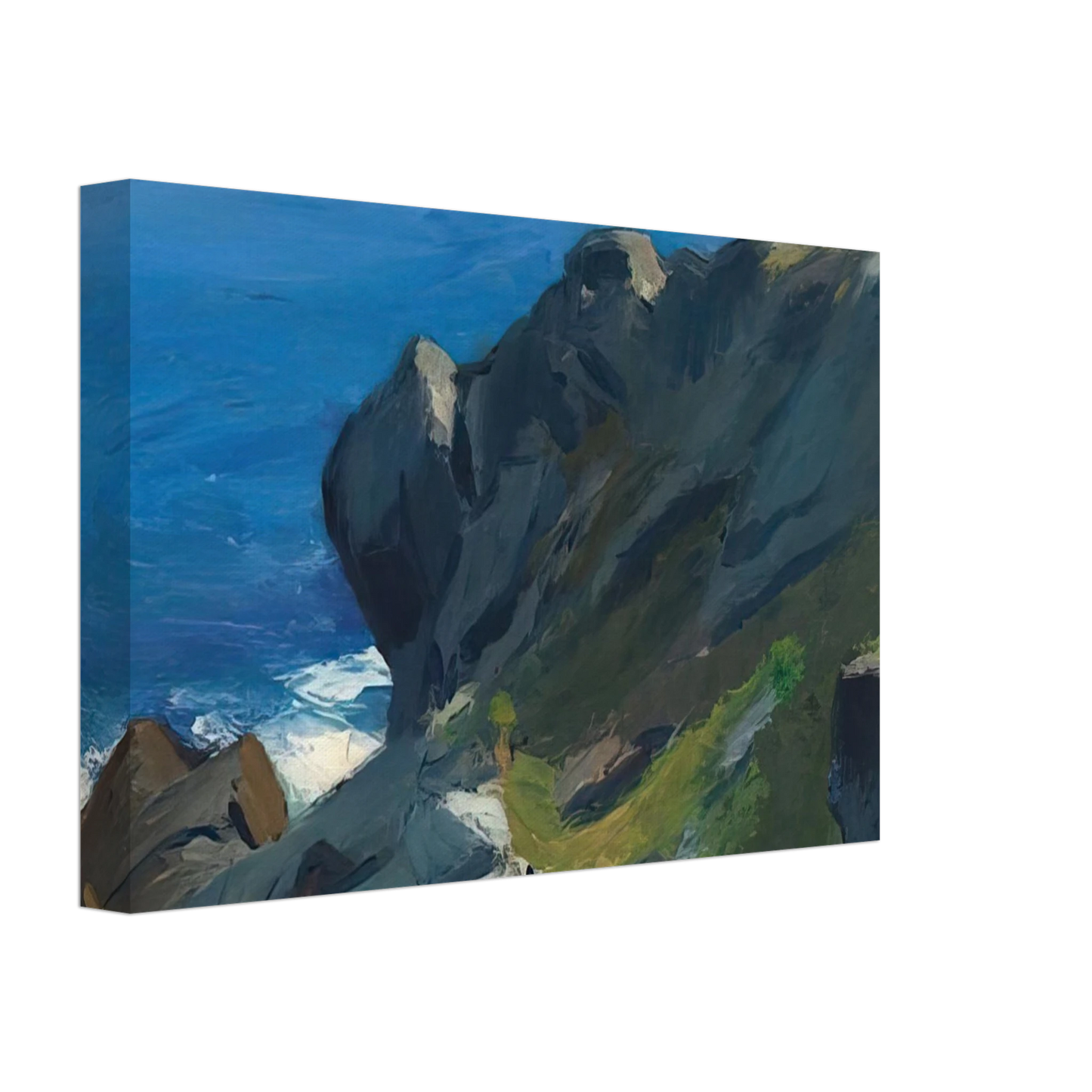 Edward Hopper - Rocky Shore and Sea Canvas - 70x100 cm / 28x40 inches-canvas