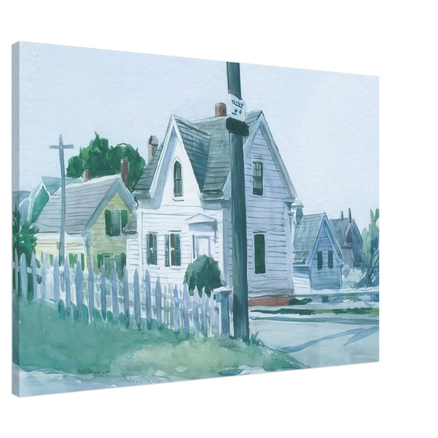 Edward Hopper - White House with Dormer Window Canvas - 20x30 cm / 8x12 inches-canvas