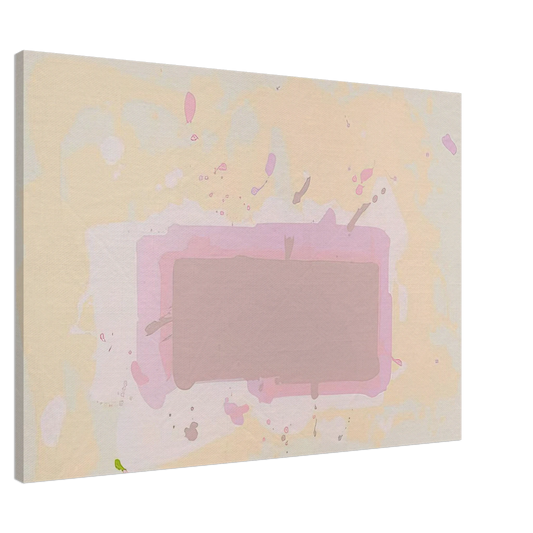 John Hoyland - Pale Yellow, Pink and Brown - 1971 Canvas - 20x30 cm / 8x12 inches-canvas