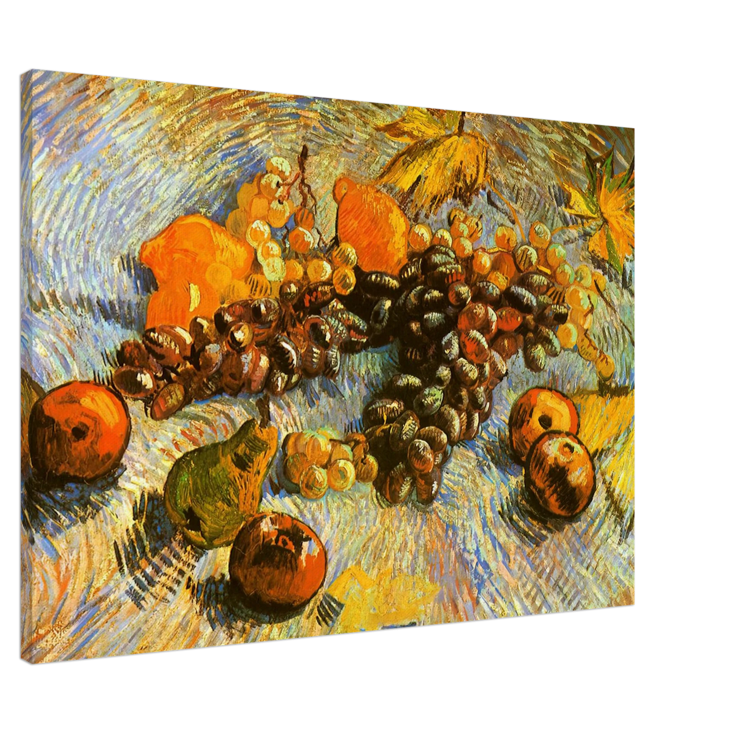 Vincent van Gogh - Still Life with Apples, Pears, Lemons and Grapes Canvas - 20x30 cm / 8x12 inches-canvas