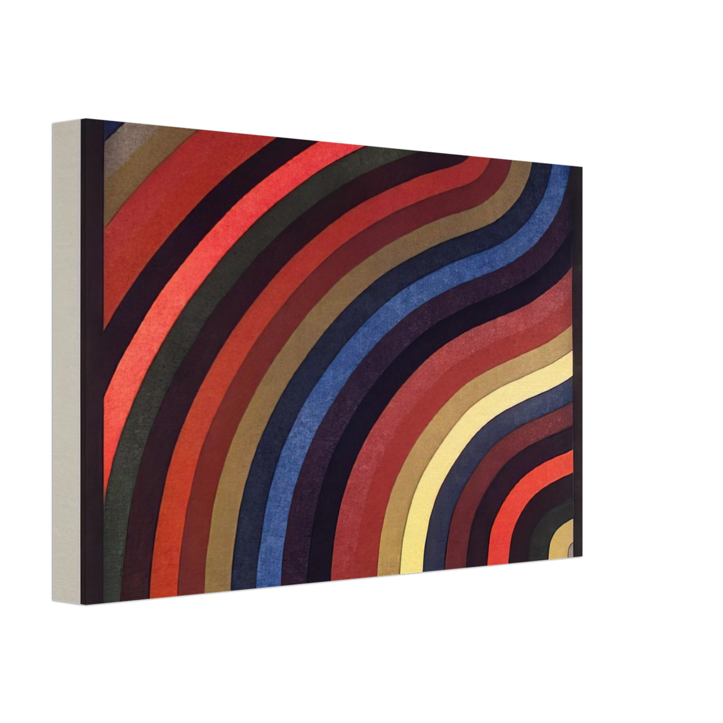 Sol LeWitt - Two Centimeter Wavy Bands in Colors Canvas - 70x100 cm / 28x40 inches-canvas