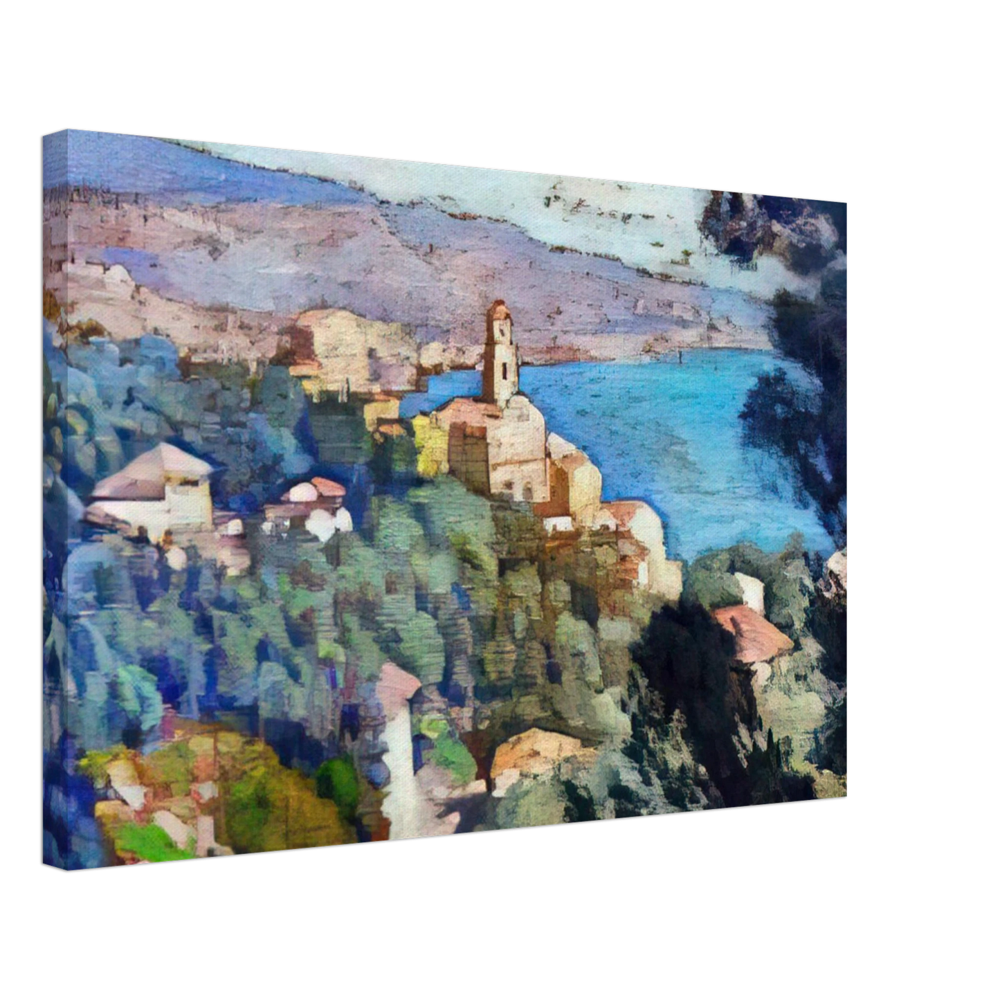 Theo van Rysselberghe - MORTULA AT GRIMALDI Canvas - 40x60 cm / 16x24 inches-canvas