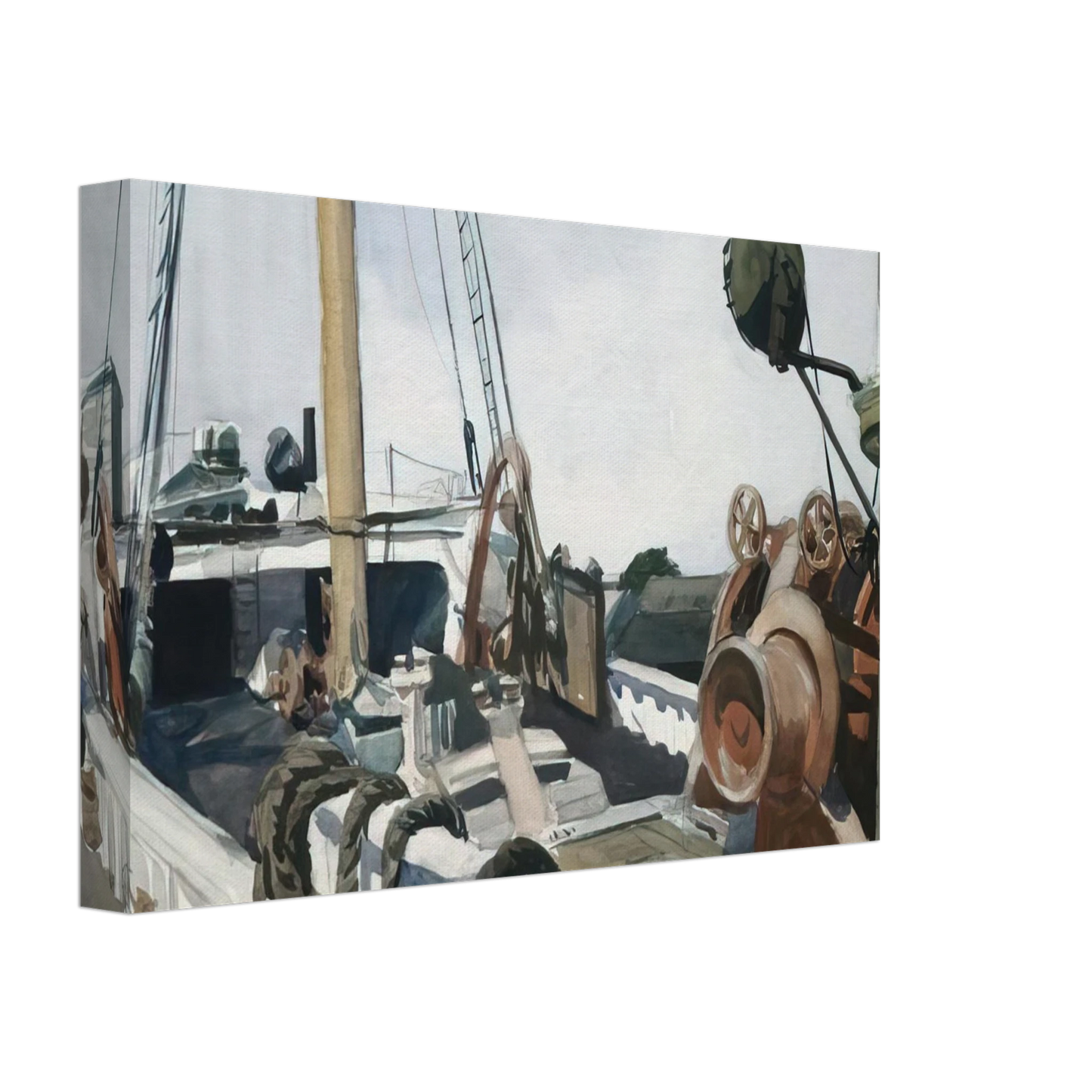 Edward Hopper - Deck of a Beam Trawler, Gloucester Canvas - 40x60 cm / 16x24 inches-canvas