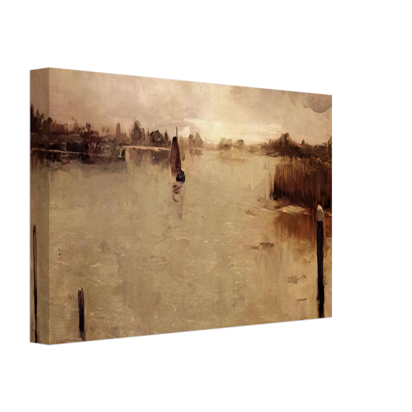 Theo van Rysselberghe - SPAARNWOUDE ISLAND 1883 Canvas - 70x100 cm / 28x40 inches-canvas