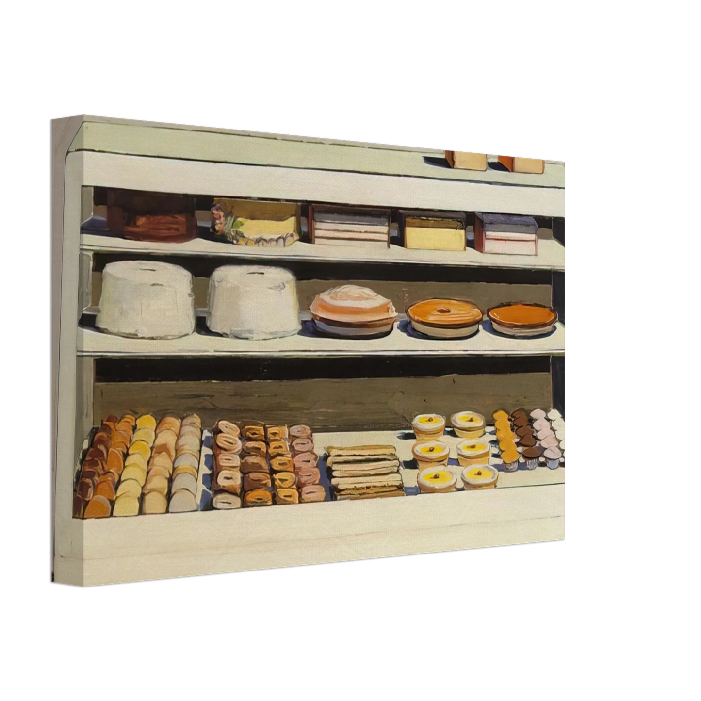 Wayne Thiebaud - Bakery Counter - 1962 Canvas - 40x60 cm / 16x24 inches-canvas