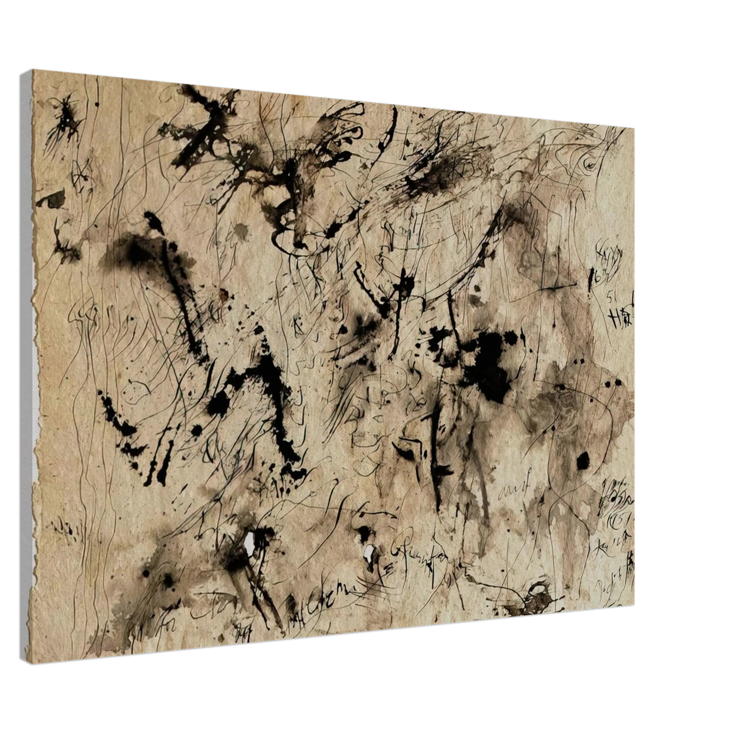 Jackson Pollock - UNTITLED 1951 1 Canvas - 20x30 cm / 8x12 inches-canvas