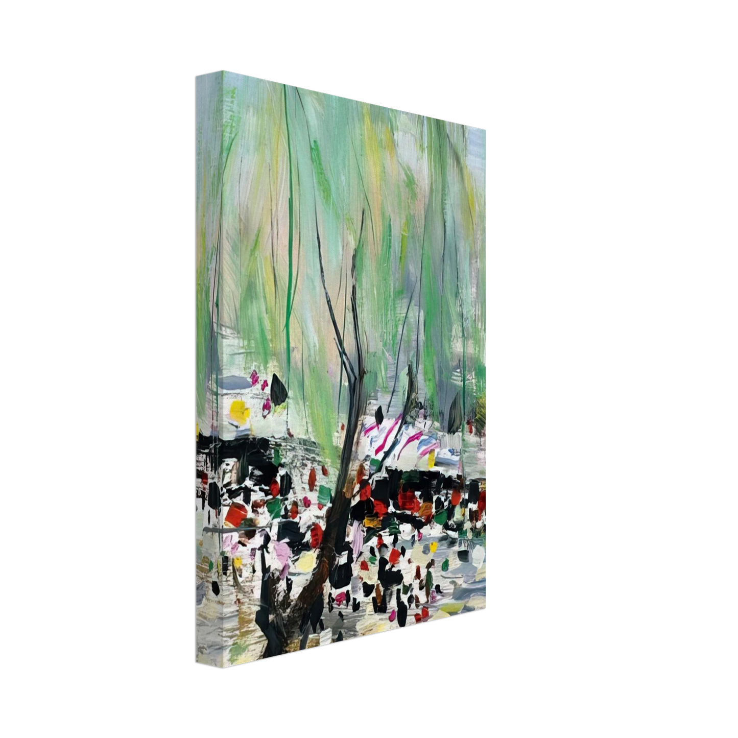 Wu Guanzhong - Love in Fangzhuang - 2002 Canvas - 70x100 cm / 28x40 inches-canvas