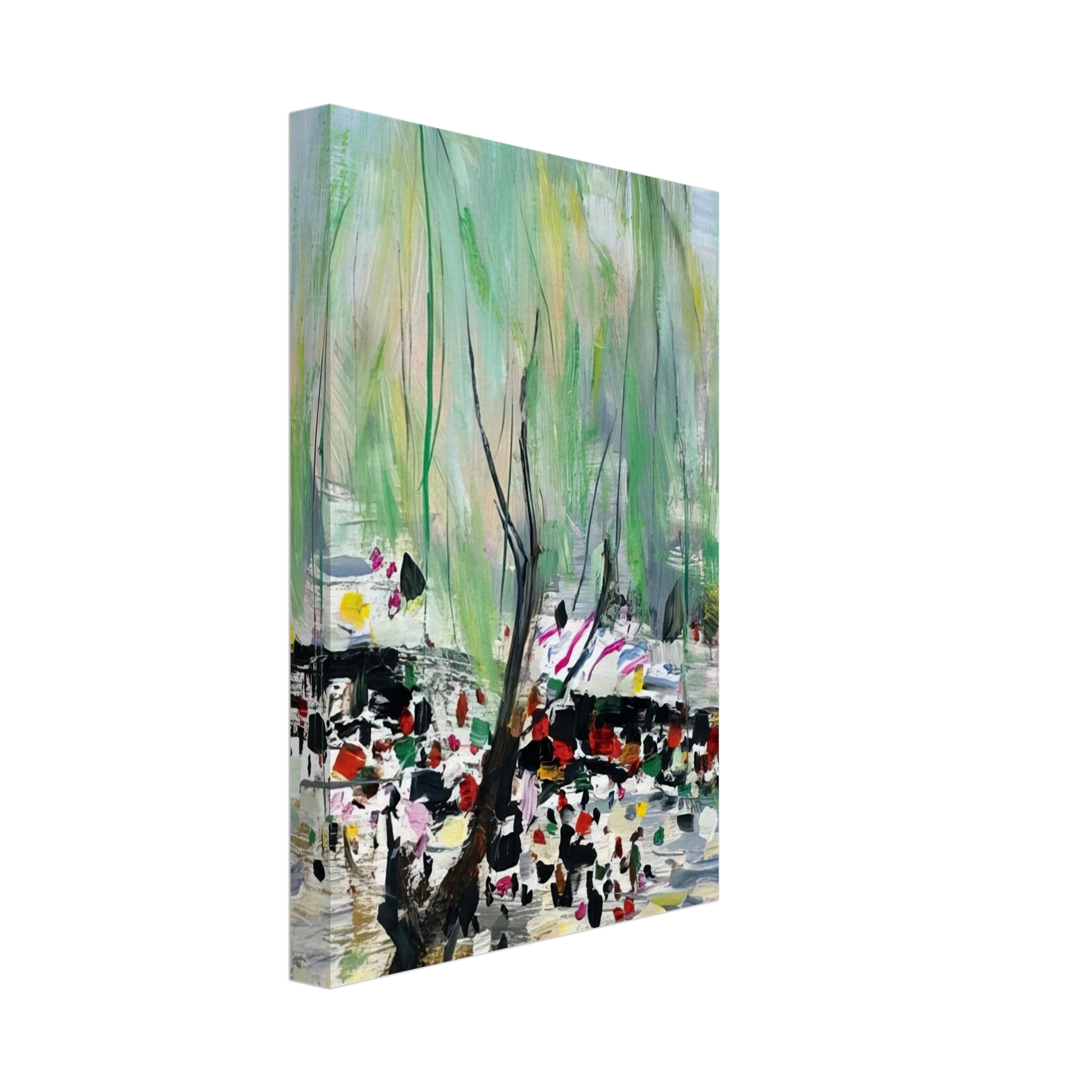 Wu Guanzhong - Love in Fangzhuang - 2002 Canvas - 70x100 cm / 28x40 inches-canvas