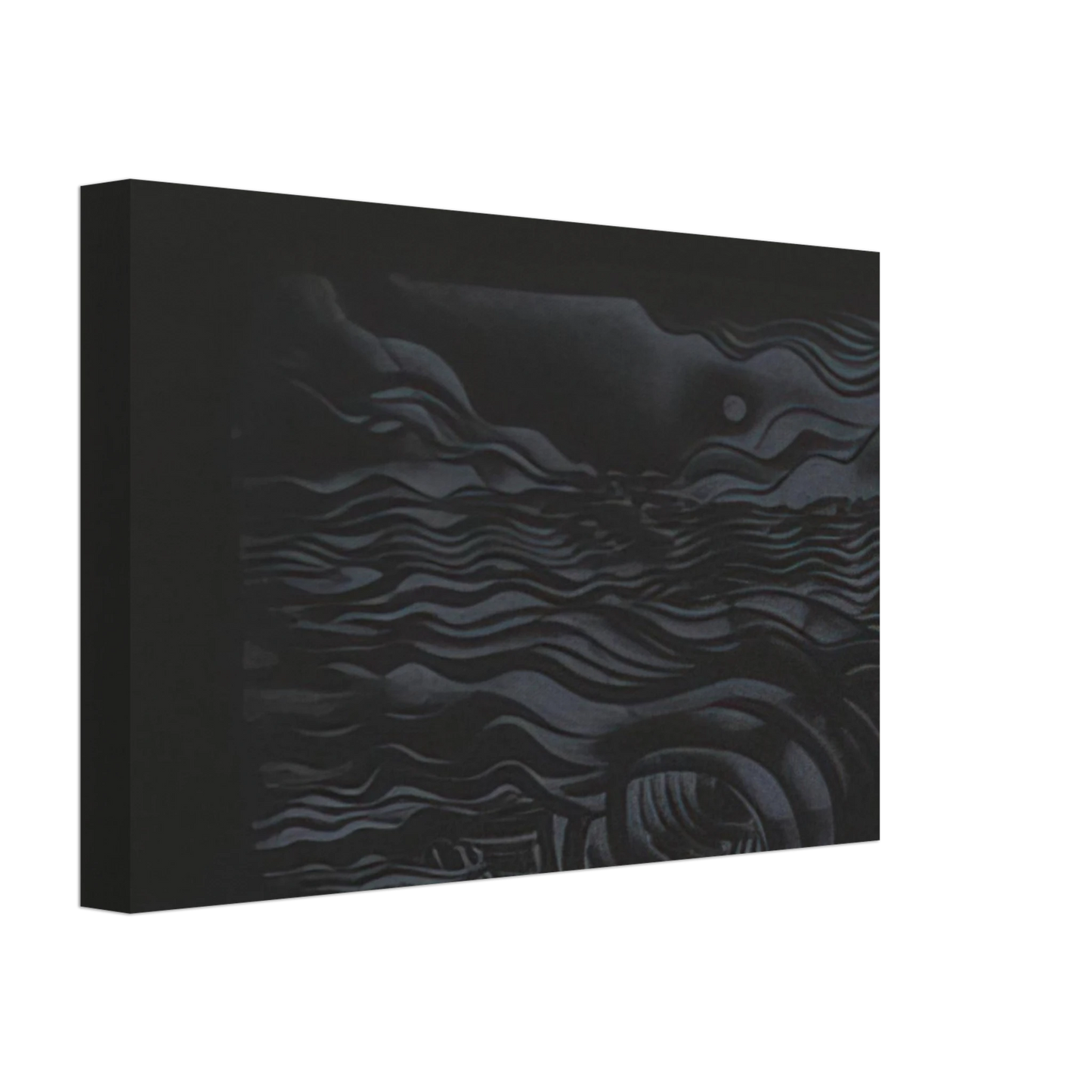 Lee Bontecou - STUDY FOR AN UNTITLED PRINT WHITE ON BLACK 1982 Canvas - 40x60 cm / 16x24 inches-canvas