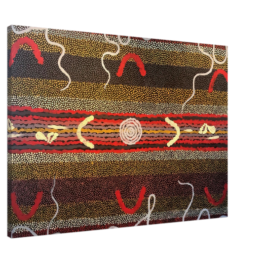 Clifford Possum Tjapaltjarri - Men's Maliyarre Initiation Ceremony - 1999 Canvas - Default Title-canvas