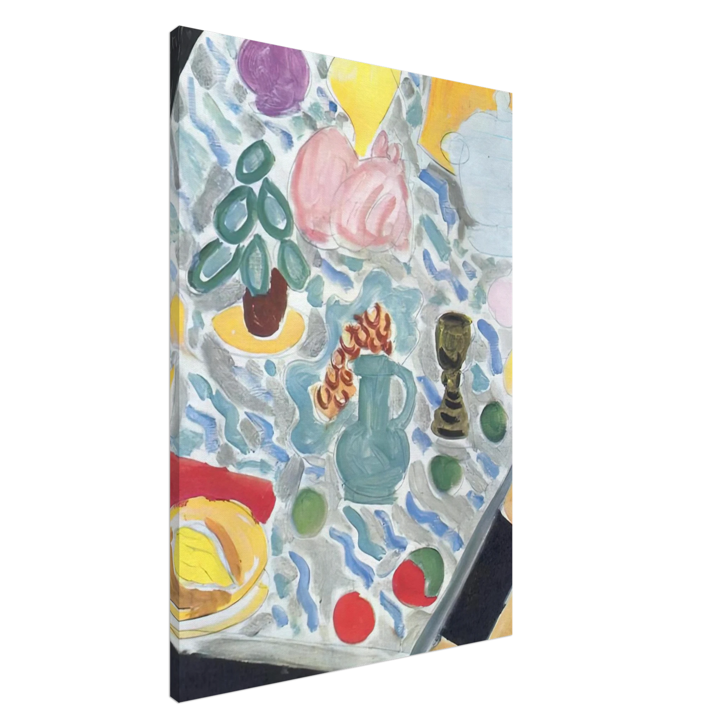 Henri Matisse - STILL LIFE WITH A MARBLE TABLE 1941 Canvas - 20x30 cm / 8x12 inches-canvas