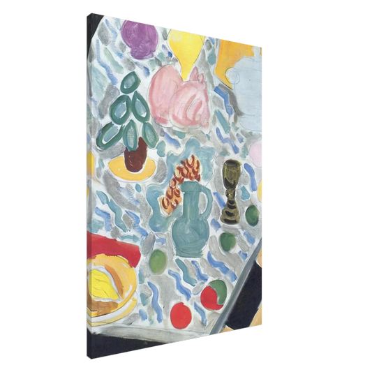 Henri Matisse - STILL LIFE WITH A MARBLE TABLE 1941 Canvas - 20x30 cm / 8x12 inches-canvas
