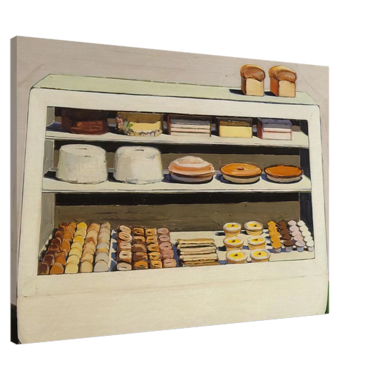 Wayne Thiebaud - Bakery Counter - 1962 Canvas - 20x30 cm / 8x12 inches-canvas