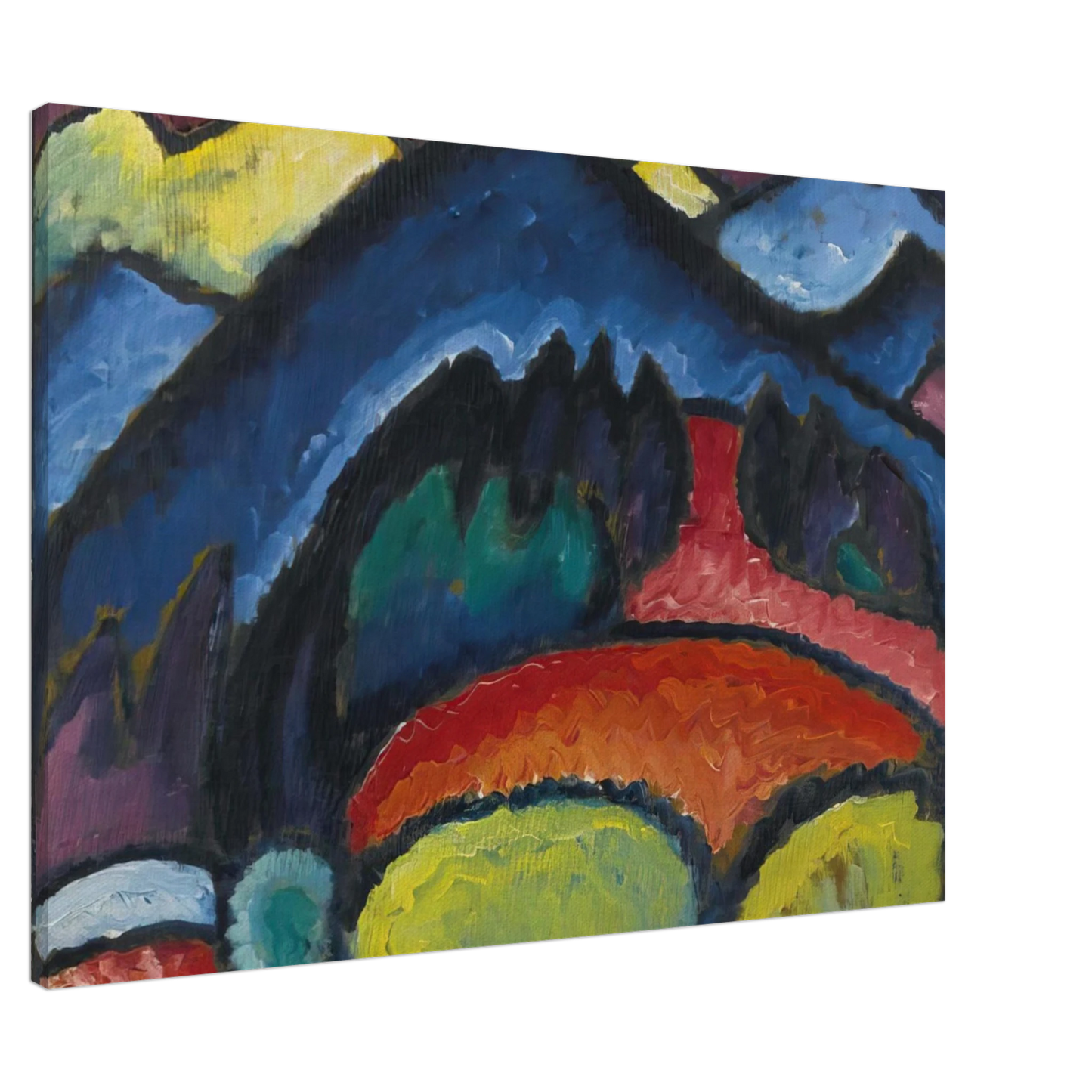 Alexej von Jawlensky - OBERSTDORF MOUNTAINS 1912 Canvas - 20x30 cm / 8x12 inches-canvas
