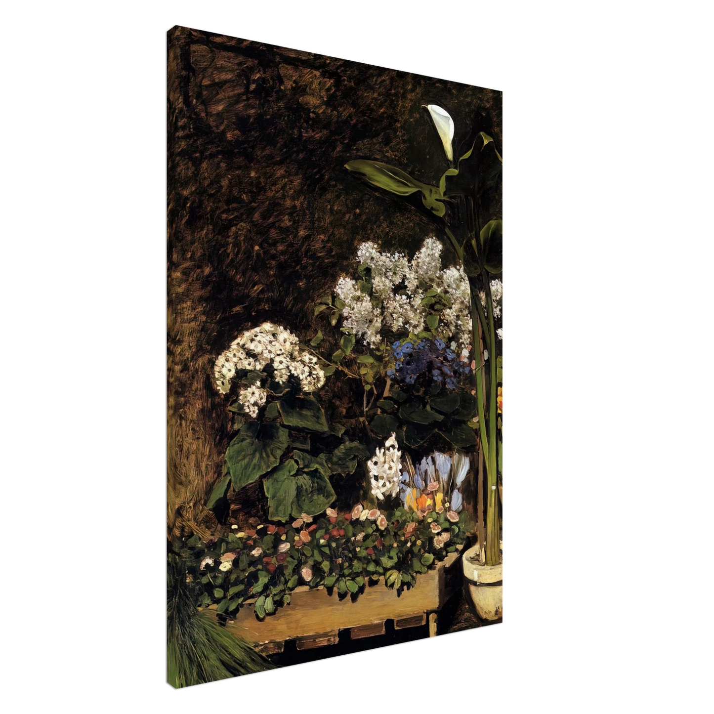 Pierre-Auguste Renoir - Spring Flowers Canvas - 20x30 cm / 8x12 inches-canvas