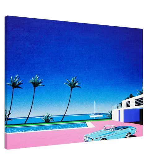 Hiroshi Nagai - Pink Driveway Canvas - 20x30 cm / 8x12 inches-canvas