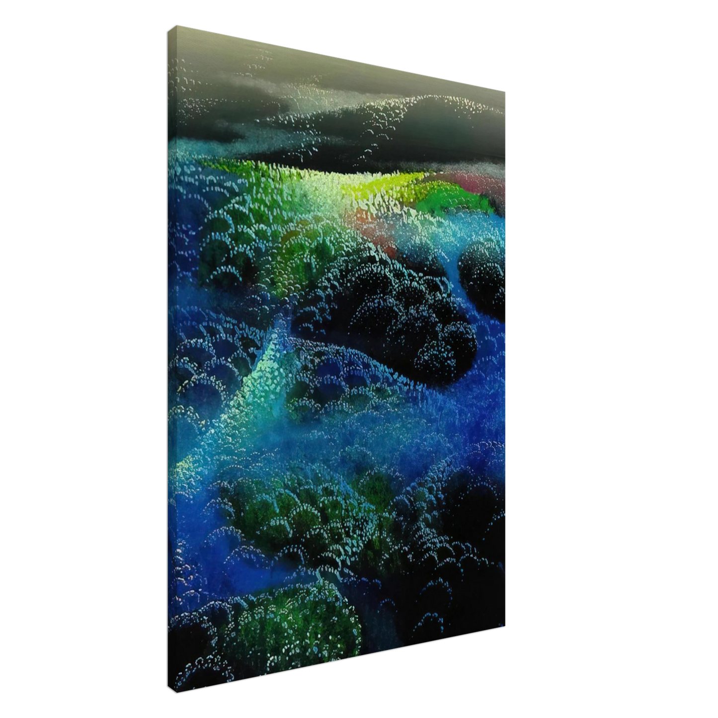 Eyvind Earle - Fields Of Fog Canvas - 20x30 cm / 8x12 inches-canvas