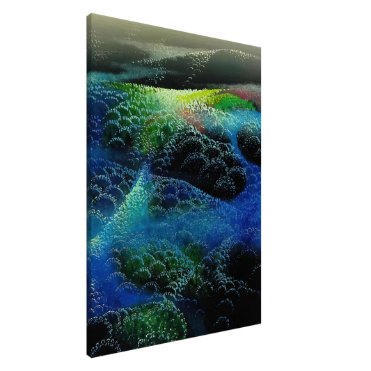 Eyvind Earle - Fields Of Fog Canvas - 20x30 cm / 8x12 inches-canvas