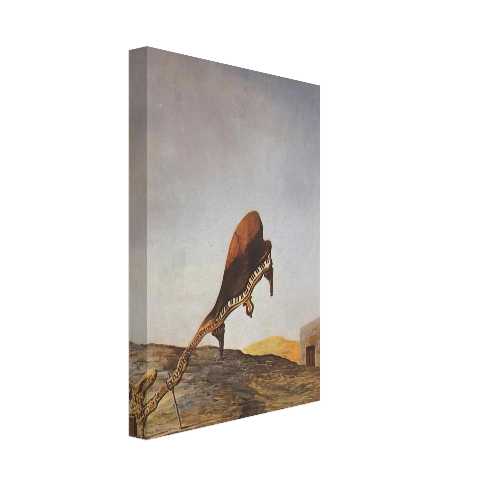 Salvador Dali - SKULL WITH ITS LYRIC APPENDAGE LEANING ON A BEDSIDE TABLE WHICH SHOULD HAVE THE EXACT 1934 Canvas - 70x100 cm / 28x40 inches-canvas