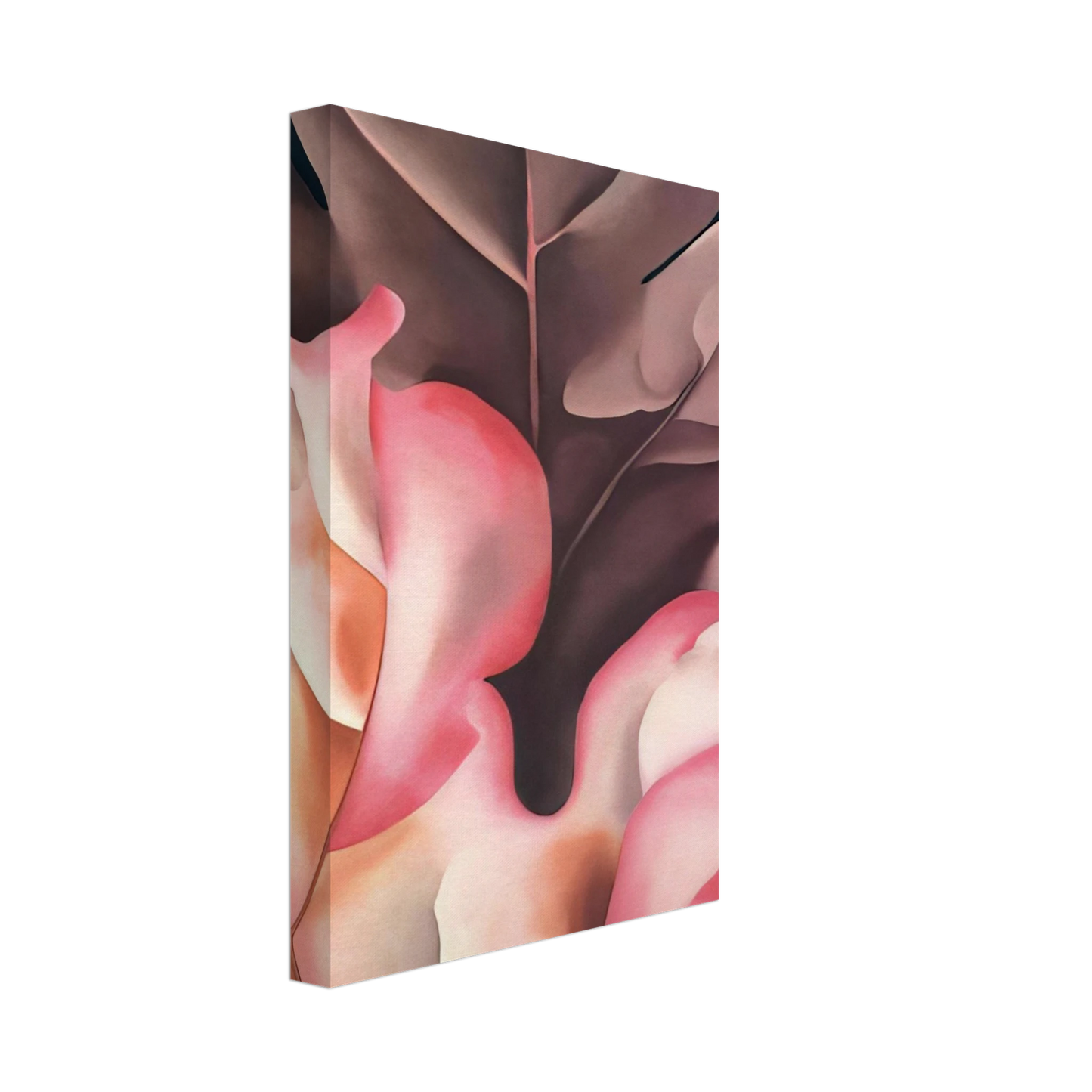 Georgia O'Keeffe - Oak Leaves Pink and Grey Canvas - 40x60 cm / 16x24 inches-canvas
