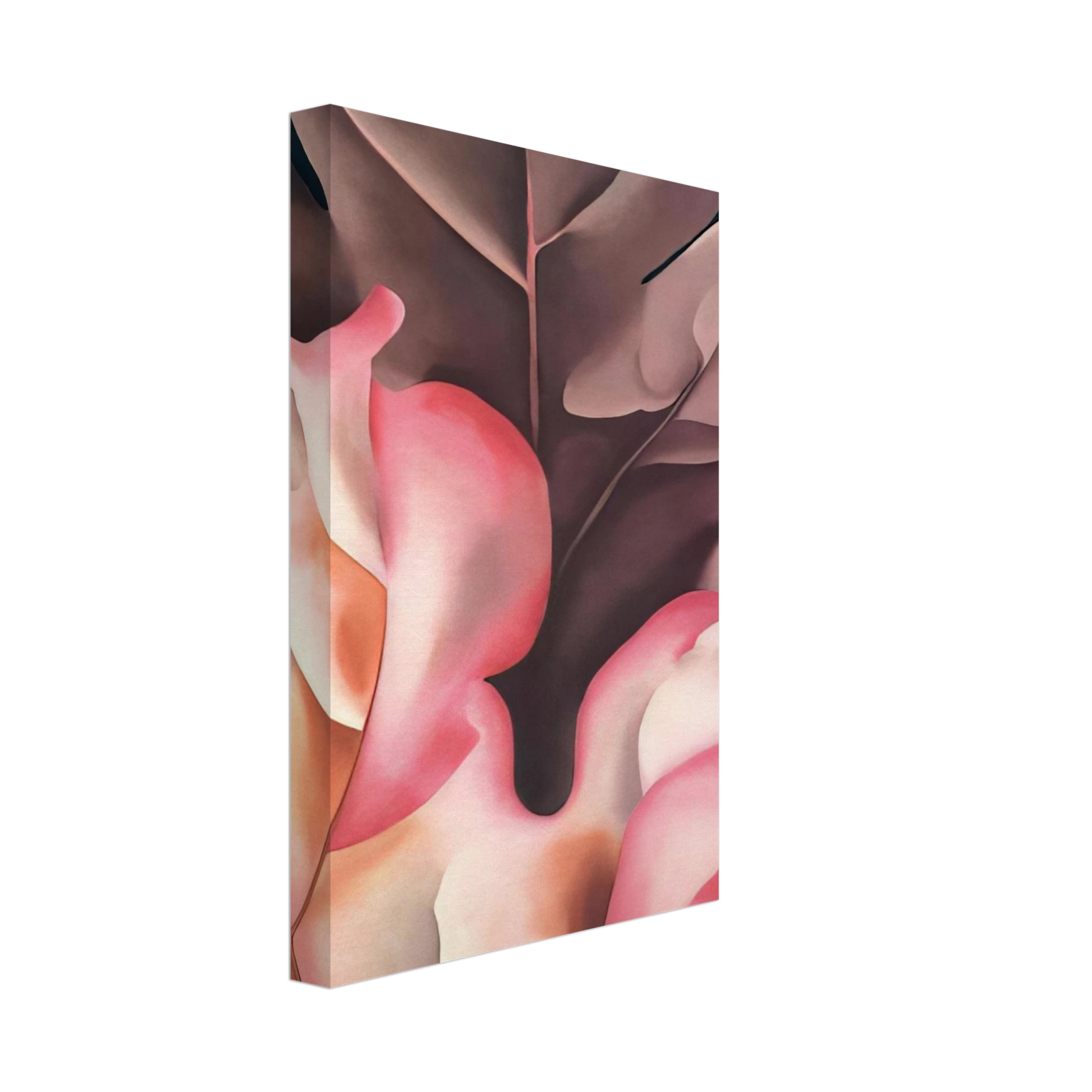 Georgia O'Keeffe - Oak Leaves Pink and Grey Canvas - 40x60 cm / 16x24 inches-canvas