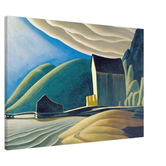 Lawren Harris - Ice House, Coldwell, Lake Superior - 1923 Canvas - 20x30 cm / 8x12 inches-canvas