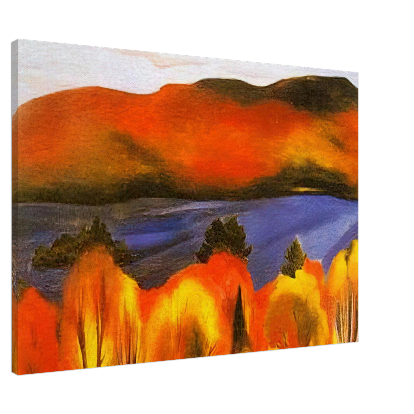 Georgia O'Keeffe - Lake George, Autumn Canvas - 20x30 cm / 8x12 inches-canvas
