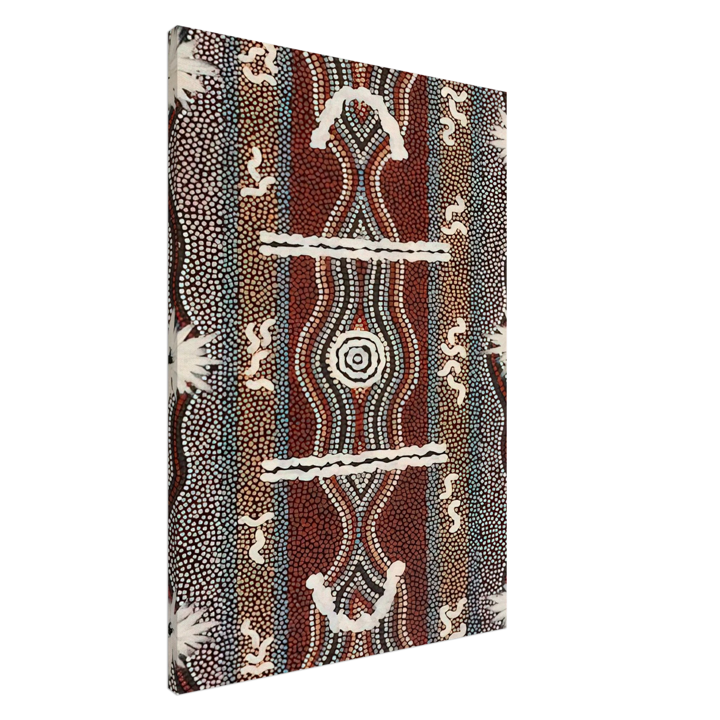 Clifford Possum Tjapaltjarri - Caterpillar Dreaming - 1998 Canvas - 20x30 cm / 8x12 inches-canvas