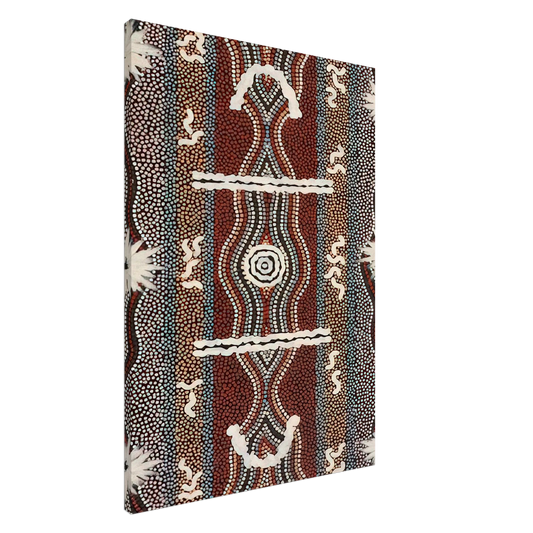 Clifford Possum Tjapaltjarri - Caterpillar Dreaming - 1998 Canvas - 20x30 cm / 8x12 inches-canvas