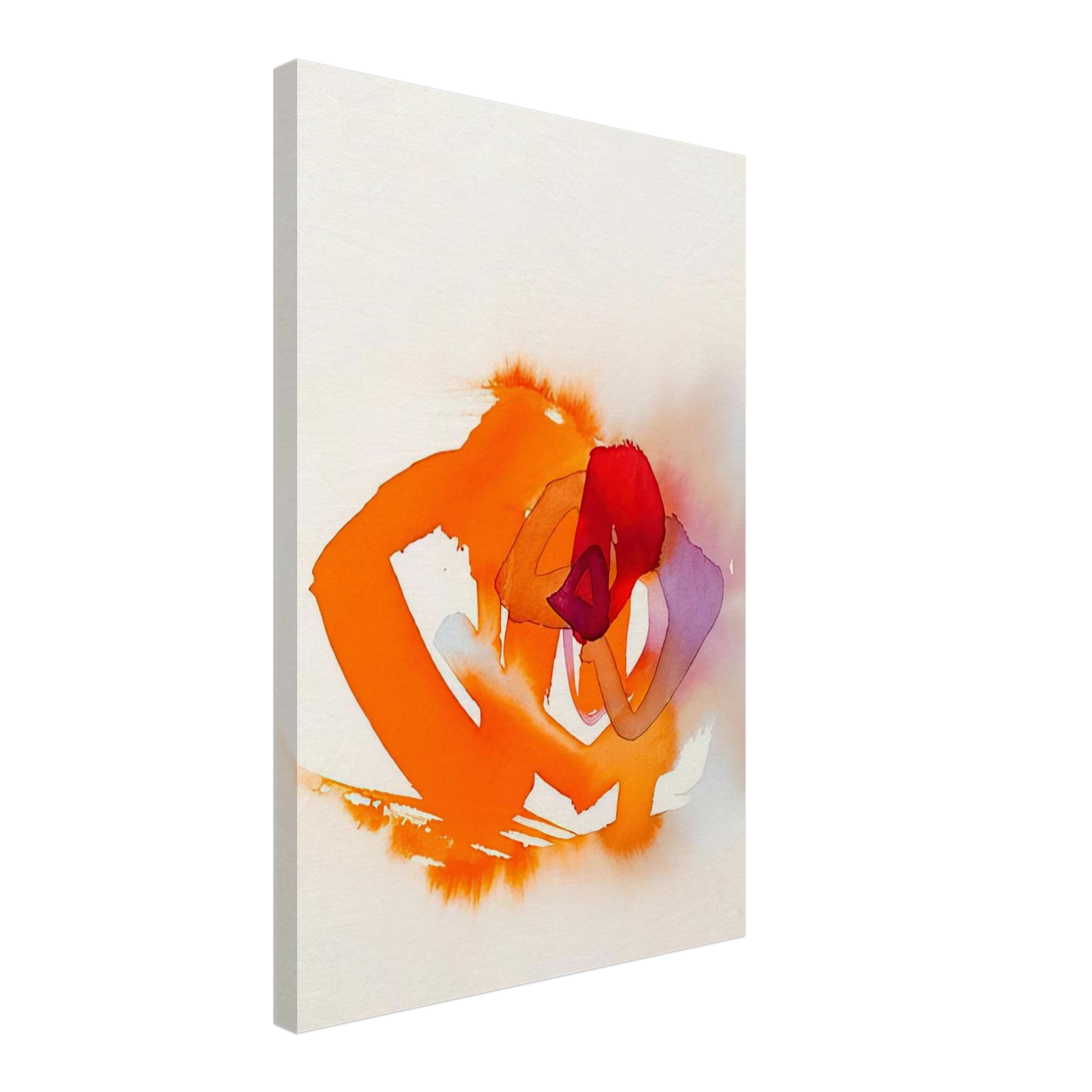 Luis Feito - UNTITLED ORANGE RED AND PURPLE Canvas - 70x100 cm / 28x40 inches-canvas