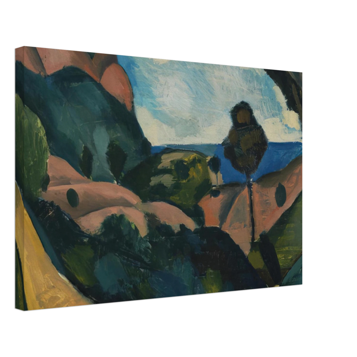 Andre Derain - LANDSCAPE NEAR CASSIS 1907 Canvas - 70x100 cm / 28x40 inches-canvas