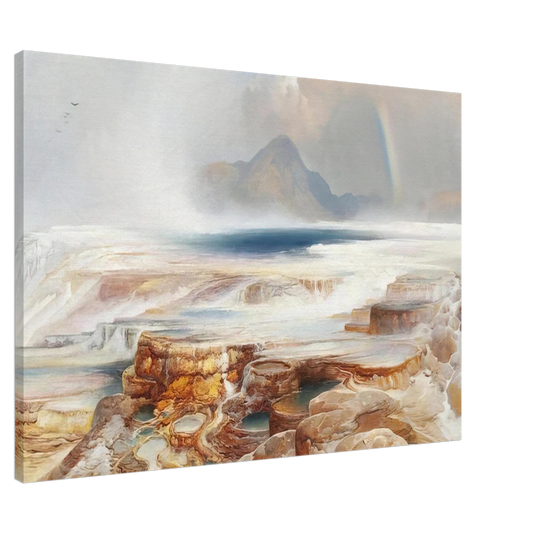 Thomas Moran - Hot Springs of the Yellowstone Canvas - 20x30 cm / 8x12 inches-canvas